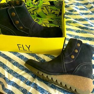 Fly London suede booties